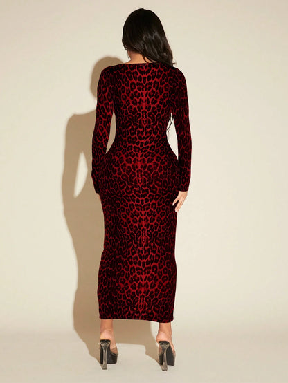 SXY Women'S Sexy Leopard Print Dress