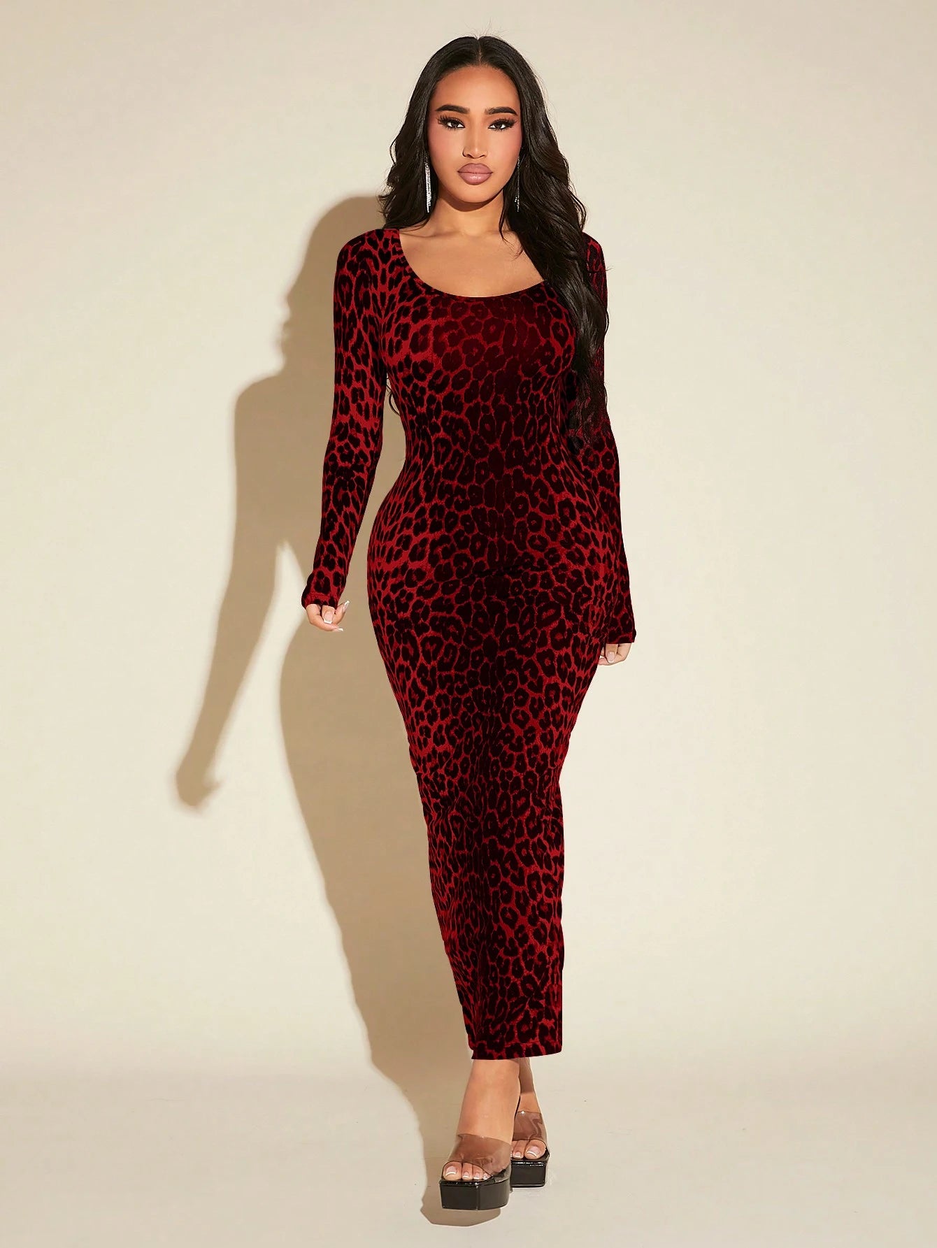 SXY Women'S Sexy Leopard Print Dress