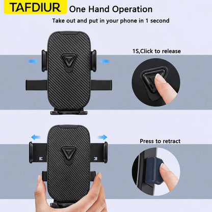 TAFDIUR 360° Rotatable Rearview Mirror Mounted Car Phone Holder, Fits Car Air Vent, Suitable For Phones And Dashboards, Made Of ABS Material, Non-Waterproof, Adjustable Shape, Car Accessory