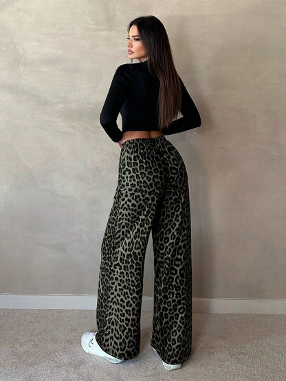Tall Casual Street Chocolate Brown Loose Straight Wide Leg Pants, Tall Women Vacation Thailand Holiday Autumn