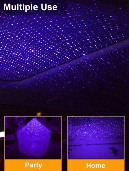 Teckwe 1pc Romantic LED USB Galaxy Star Projector Night Light For Car Ceiling And Room Ceiling