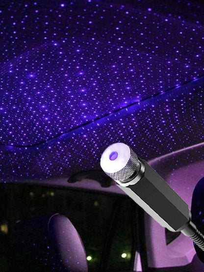 Teckwe 1pc Romantic LED USB Galaxy Star Projector Night Light For Car Ceiling And Room Ceiling
