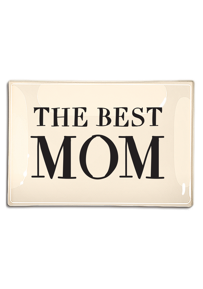The Best Mom Decoupage Glass Tray - Ben's Garden