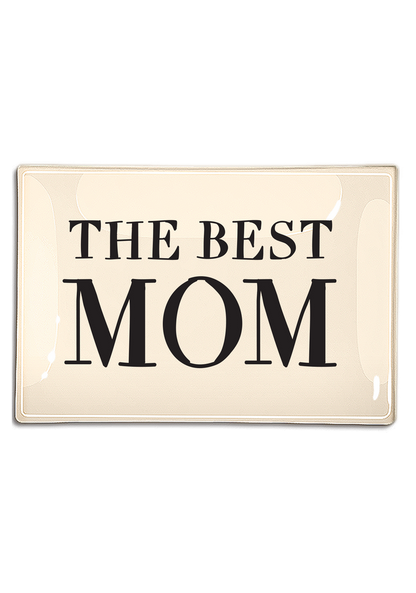 The Best Mom Decoupage Glass Tray - Ben's Garden