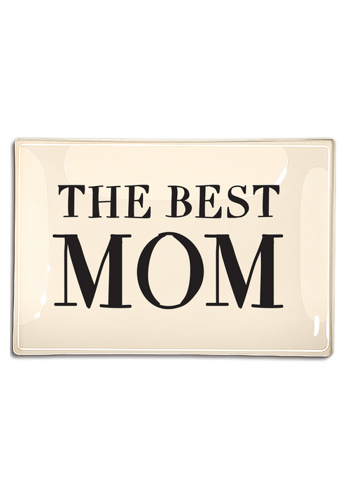 The Best Mom Decoupage Glass Tray - Ben's Garden