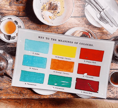 The Key To The Meaning Of Colours Decoupage Glass Tray - Ben's Garden