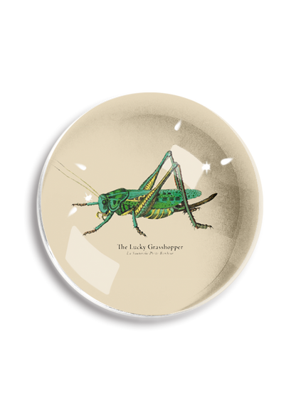 The Lucky Grasshopper Crystal Dome Paperweight
