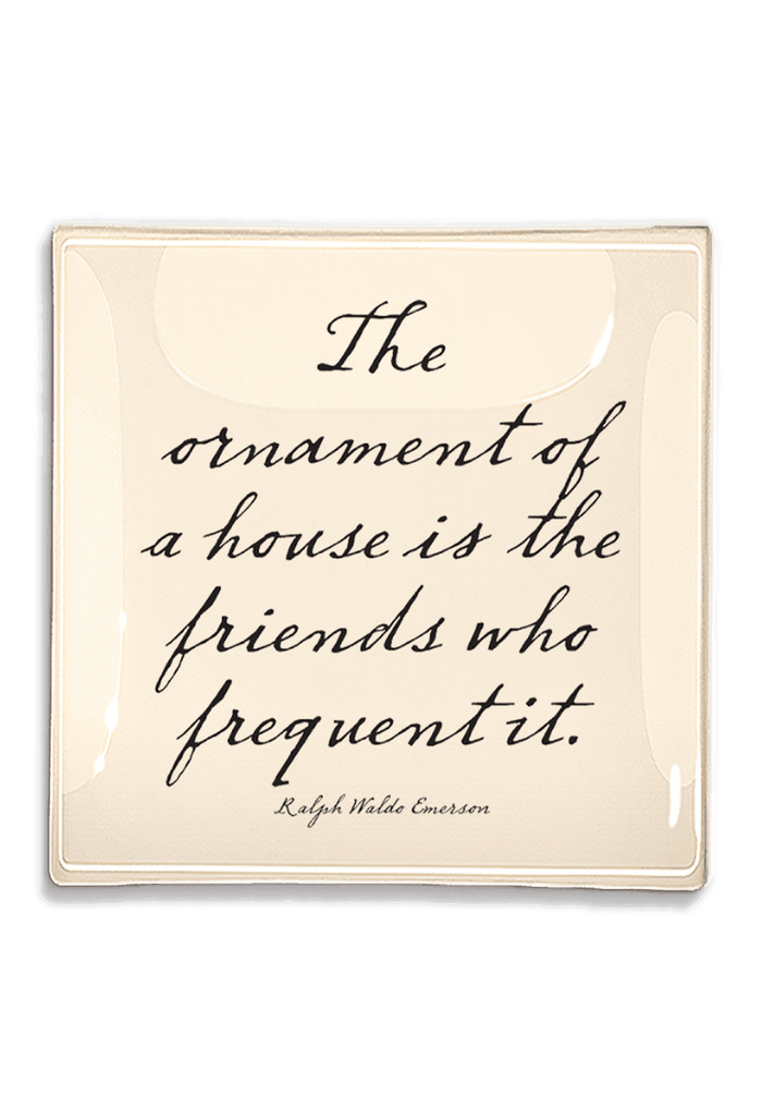 The Ornament Of A House Decoupage Glass Tray - Ben's Garden