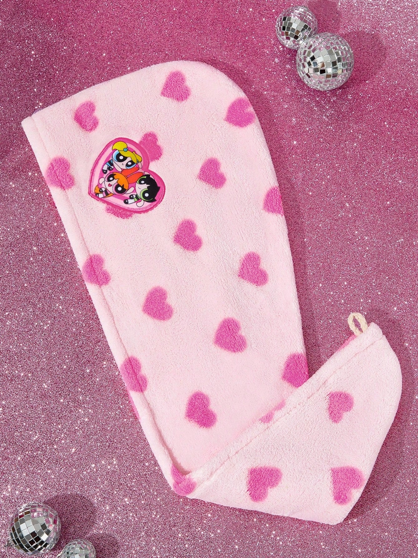 THE POWERPUFF GIRLS X 1 Pc Heart & Blossom, Bubbles, Buttercup Pattern Absorbent Hair Drying Towel Cap, Suitable For All Hair Types,Y 2 K Hair Drying Towel Wrap,Valentine's Day
