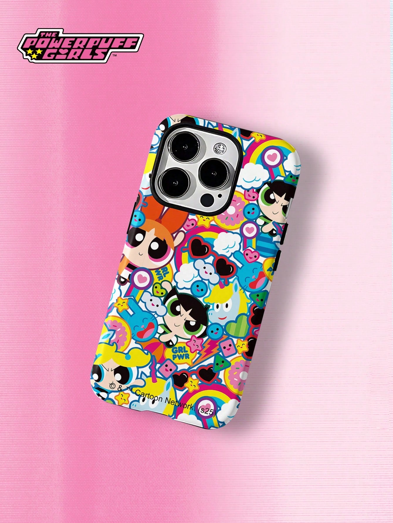 THE POWERPUFF GIRLS X This Powerpuff Girls 2-In-1 Film Phone Case Is Made Of TPU+PC Material, Offering A Shockproof Frosted Feel. The Finely Printed Pattern Effectively Protects Your Apple 14/15