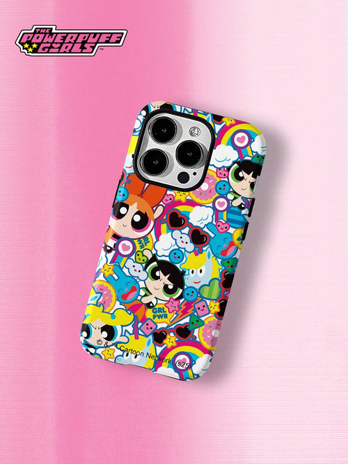 THE POWERPUFF GIRLS X This Powerpuff Girls 2-In-1 Film Phone Case Is Made Of TPU+PC Material, Offering A Shockproof Frosted Feel. The Finely Printed Pattern Effectively Protects Your Apple 14/15
