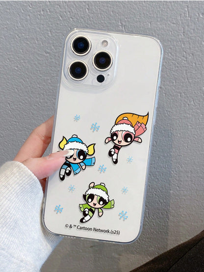 THE POWERPUFF GIRLS X This Powerpuff Girls 2-In-1 Film Phone Case Is Made Of TPU+PC Material, Offering A Shockproof Frosted Feel. The Finely Printed Pattern Effectively Protects Your Apple 14/15