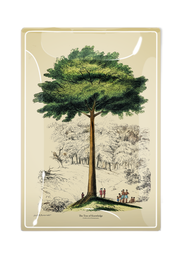 The Tree of Knowledge Decoupage Glass Tray - Ben's Garden