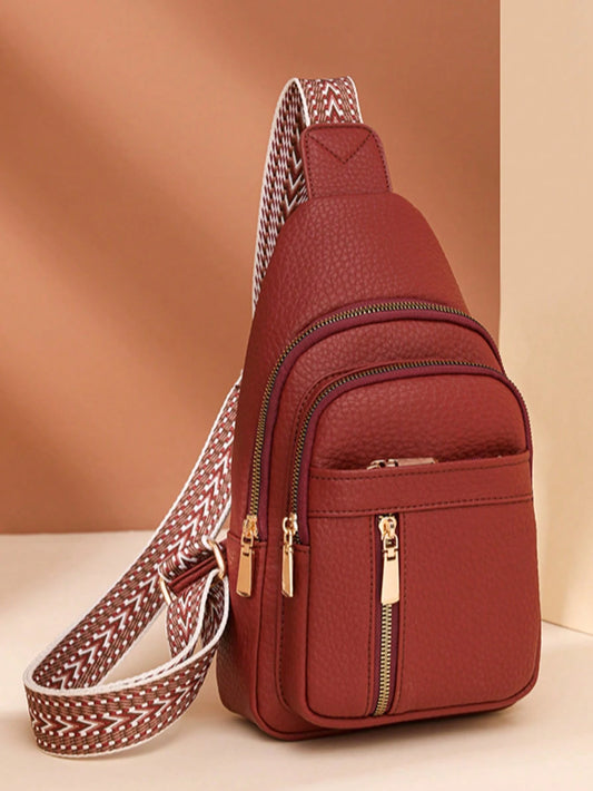 The Waist Bag Is Made Of PU Material, With Shoulder Straps And A Sloping Shoulder Design. It Is Very Suitable For Shopping Purposes