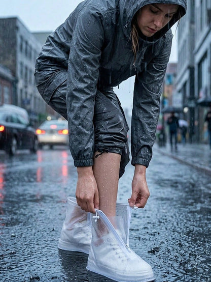 Thickened Waterproof Rain Shoe Covers – Highly Elastic, Foldable, And Portable Silicone – A Must-Have For The Back-To-School Season
