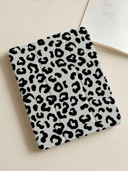 This Elegant And Cute Black Leopard Print Double-Sided Acrylic Crystal Clear Back Shockproof Cover With Shock-Proof Function Is Compatible With The 7th, 8th (10.2-Inch), And 10th Generation IPads. It