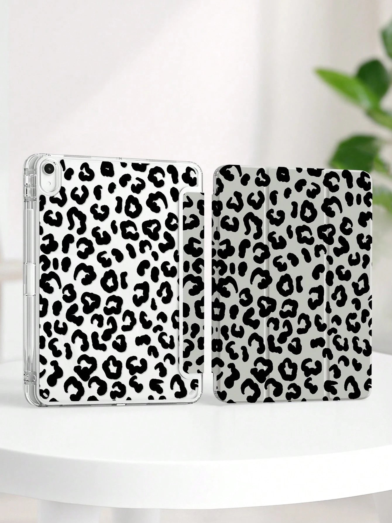 This Elegant And Cute Black Leopard Print Double-Sided Acrylic Crystal Clear Back Shockproof Cover With Shock-Proof Function Is Compatible With The 7th, 8th (10.2-Inch), And 10th Generation IPads. It