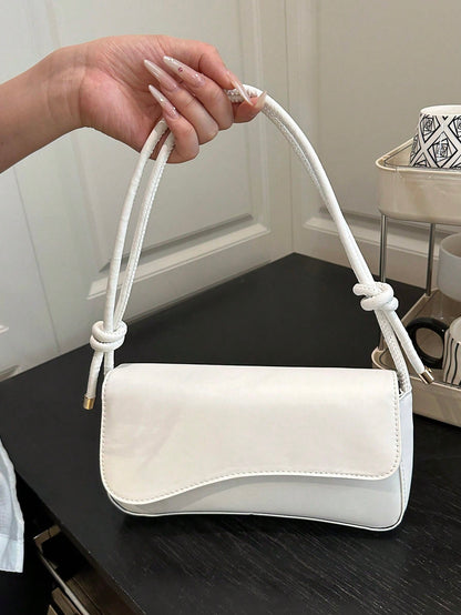 This Fashionable Minimalist Bag Features Asymmetrical Flap And Adjustable Shoulder Strap Design, Suitable For Shopping And Carrying Wallet