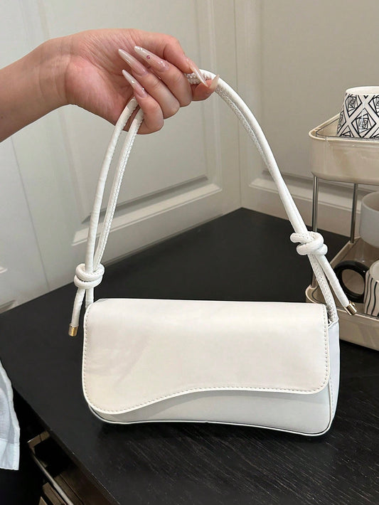 This Fashionable Minimalist Bag Features Asymmetrical Flap And Adjustable Shoulder Strap Design, Suitable For Shopping And Carrying Wallet