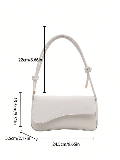 This Fashionable Minimalist Bag Features Asymmetrical Flap And Adjustable Shoulder Strap Design, Suitable For Shopping And Carrying Wallet