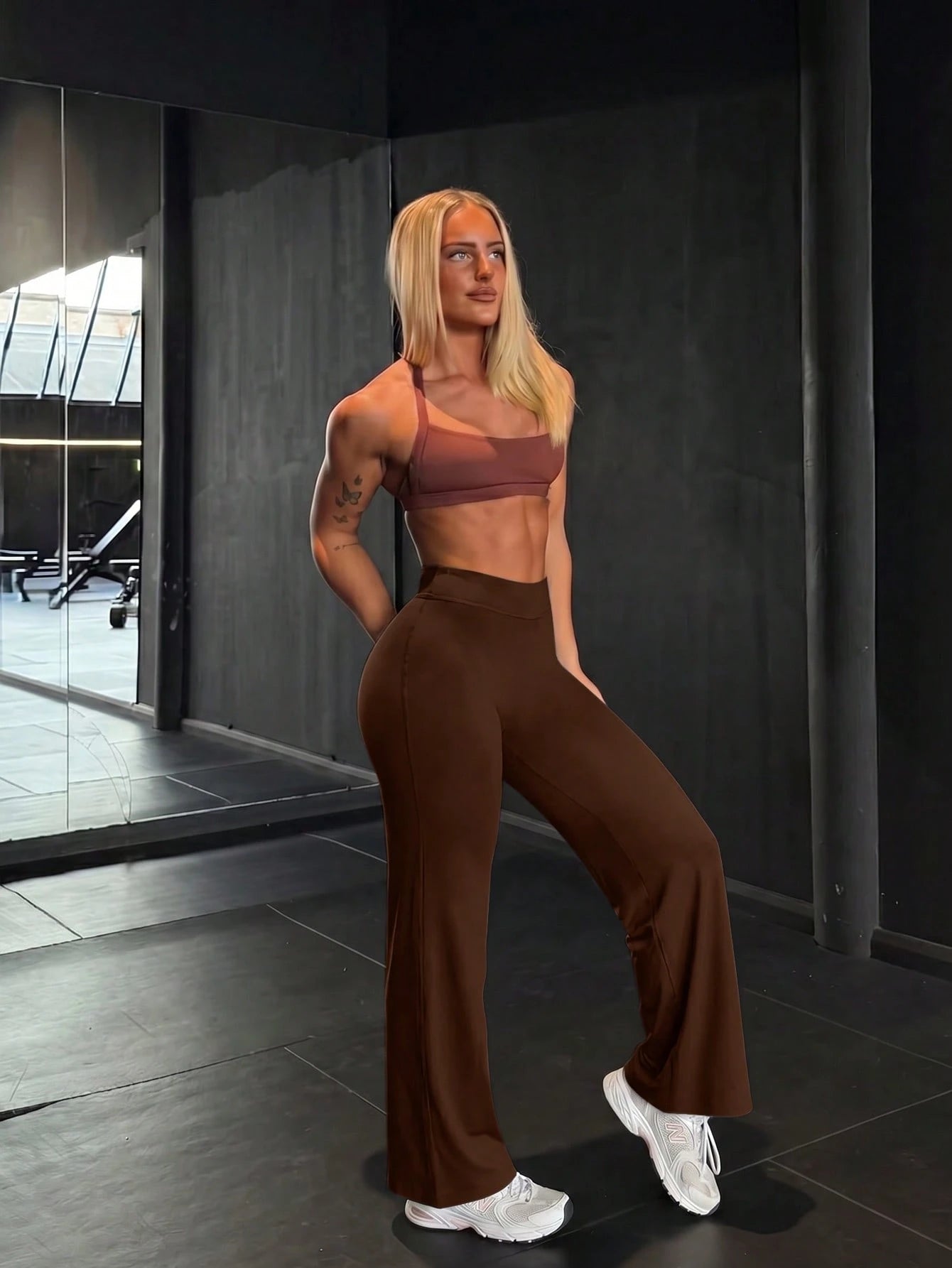 This Solid Color Yoga Wide-Leg Pants Are Comfortable And Slimming, Suitable For Running, Fitness, And Various Yoga Activities. Spring Sports