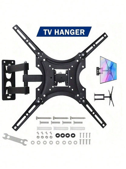 Tilt Swivel TV Wall Mount Full Motion Articulating Bracket Steel TV Wall Bracket Installation, Rotation, Tilt, All-Round Movement Suitable For 32-55 Inch LCD LED Plasma TV
