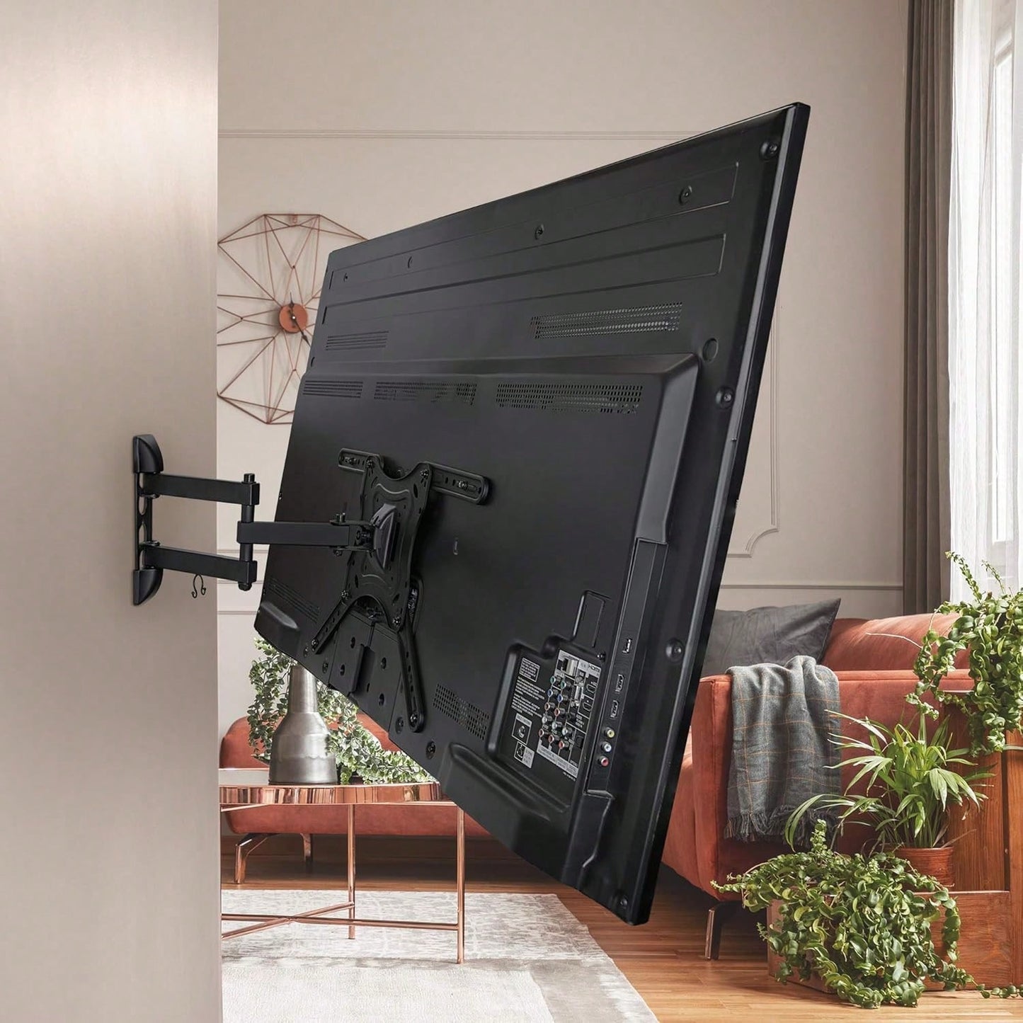 Tilt Swivel TV Wall Mount Full Motion Articulating Bracket Steel TV Wall Bracket Installation, Rotation, Tilt, All-Round Movement Suitable For 32-55 Inch LCD LED Plasma TV