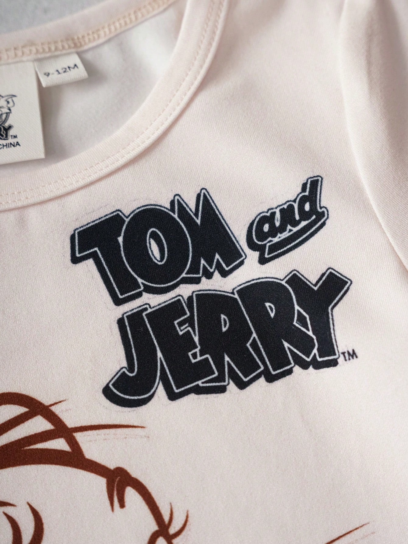 TOM & JERRY X Baby Boy Cute Cartoon Print Round Neck Short Sleeve Romper