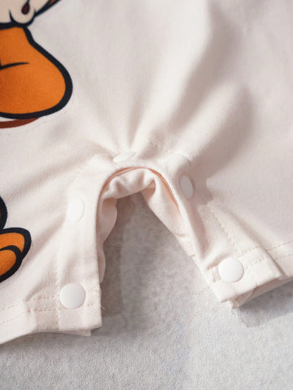 TOM & JERRY X Baby Boy Cute Cartoon Print Round Neck Short Sleeve Romper