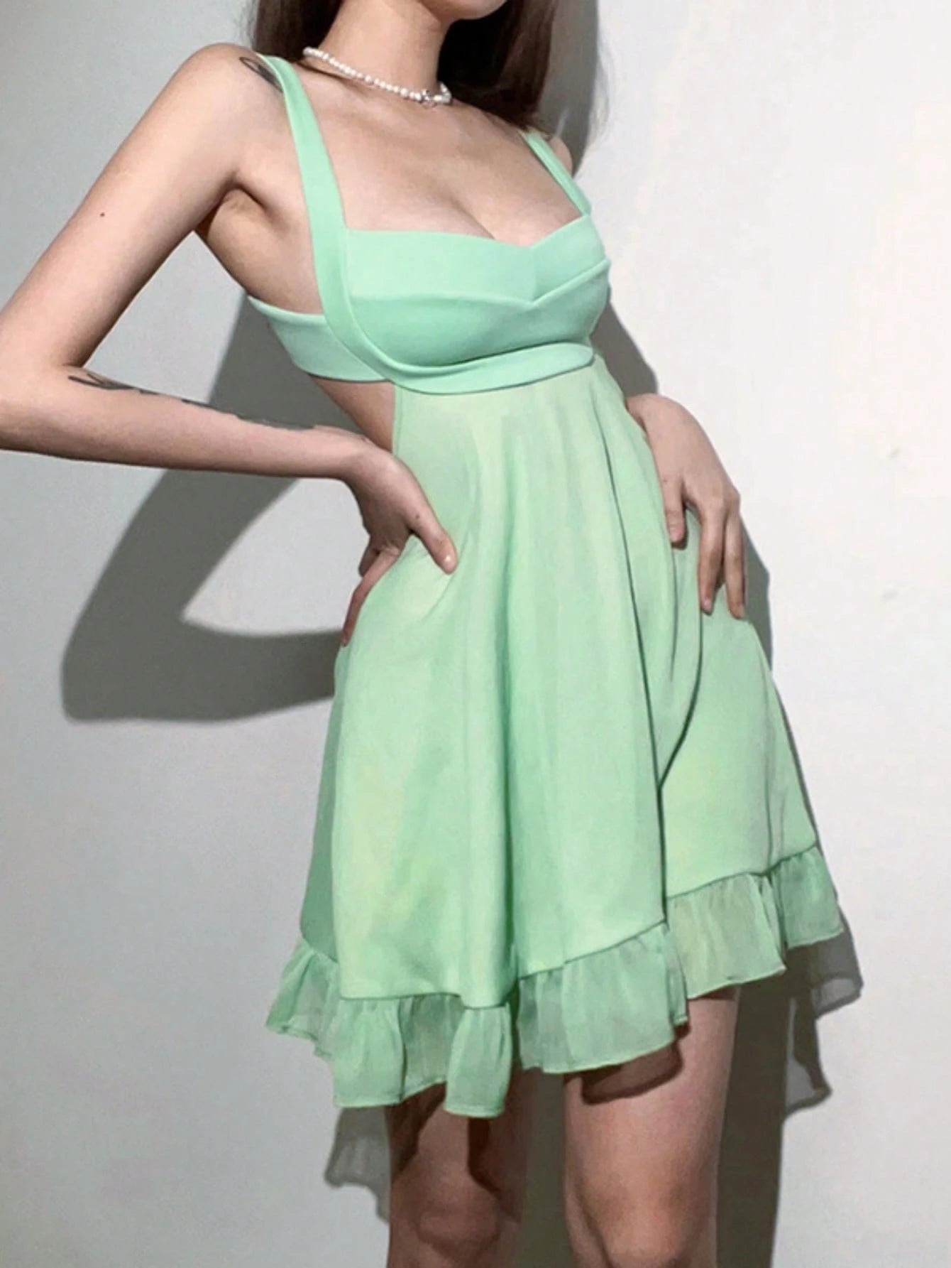 Top Dazzle Loose Fit Off Shoulder Mesh Overlay Dress, Flattering