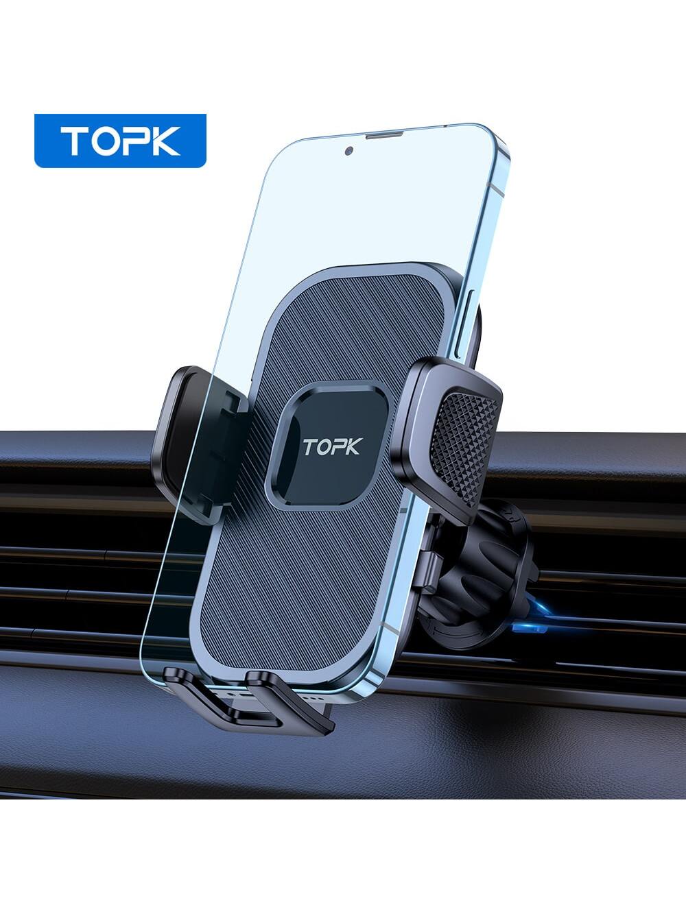 TOPK Car Phone Holder Mount For Car Air Vent,TOPK Air Vent Car Mount With Hook Clip 360° Rotation Phone Mount For Cellphones