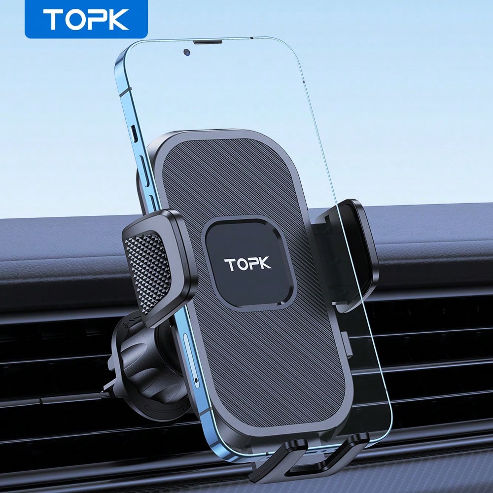 TOPK Car Phone Holder Mount For Car Air Vent,TOPK Air Vent Car Mount With Hook Clip 360° Rotation Phone Mount For Cellphones