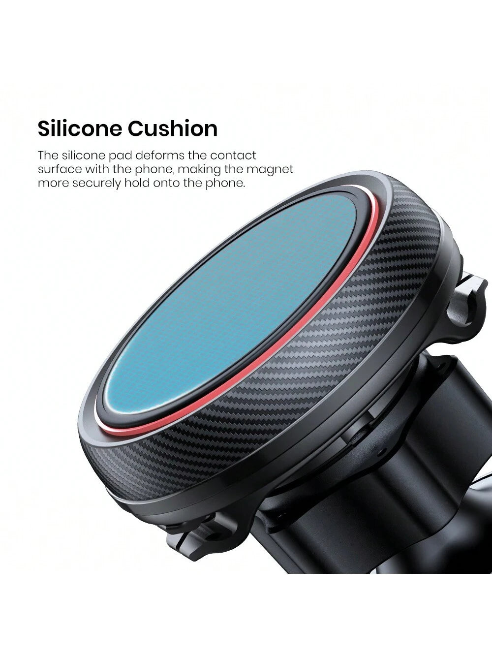 TOPK Magnetic Car Phone Mount, Strong Magnet Dashboard Windshield Suction Cup Car Phone Holder With Adjustable Telescopic Arm For All Cell Phones