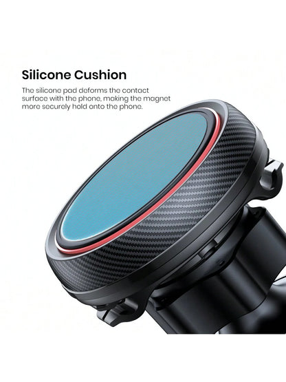 TOPK Magnetic Car Phone Mount, Strong Magnet Dashboard Windshield Suction Cup Car Phone Holder With Adjustable Telescopic Arm For All Cell Phones