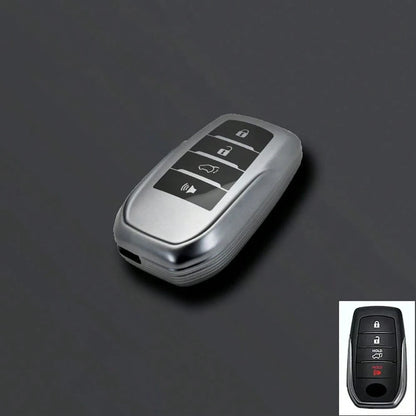 TPU Car Remote Key Fob Cover Protective Case Compatible With Toyota CHR Hilux Fortuner Land Cruiser 200 Camry Corolla Crown RAV4 Highlander Series Accessories