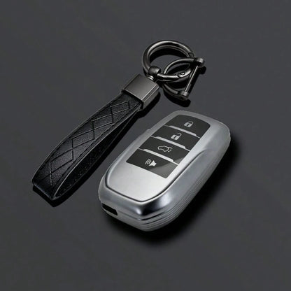 TPU Car Remote Key Fob Cover Protective Case Compatible With Toyota CHR Hilux Fortuner Land Cruiser 200 Camry Corolla Crown RAV4 Highlander Series Accessories