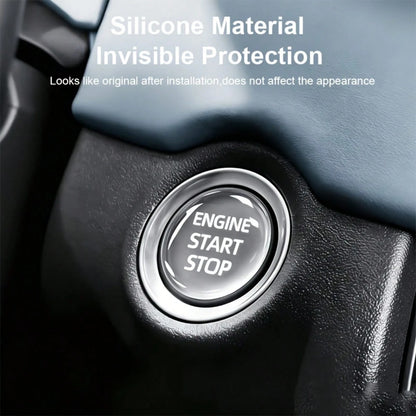 Transparent Silicone Start/Stop Button Cover- Anti-Scratch Round Sticker, Suitable For Most Cars, Easy Installation Dashboard Accessory