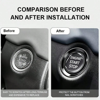 Transparent Silicone Start/Stop Button Cover- Anti-Scratch Round Sticker, Suitable For Most Cars, Easy Installation Dashboard Accessory