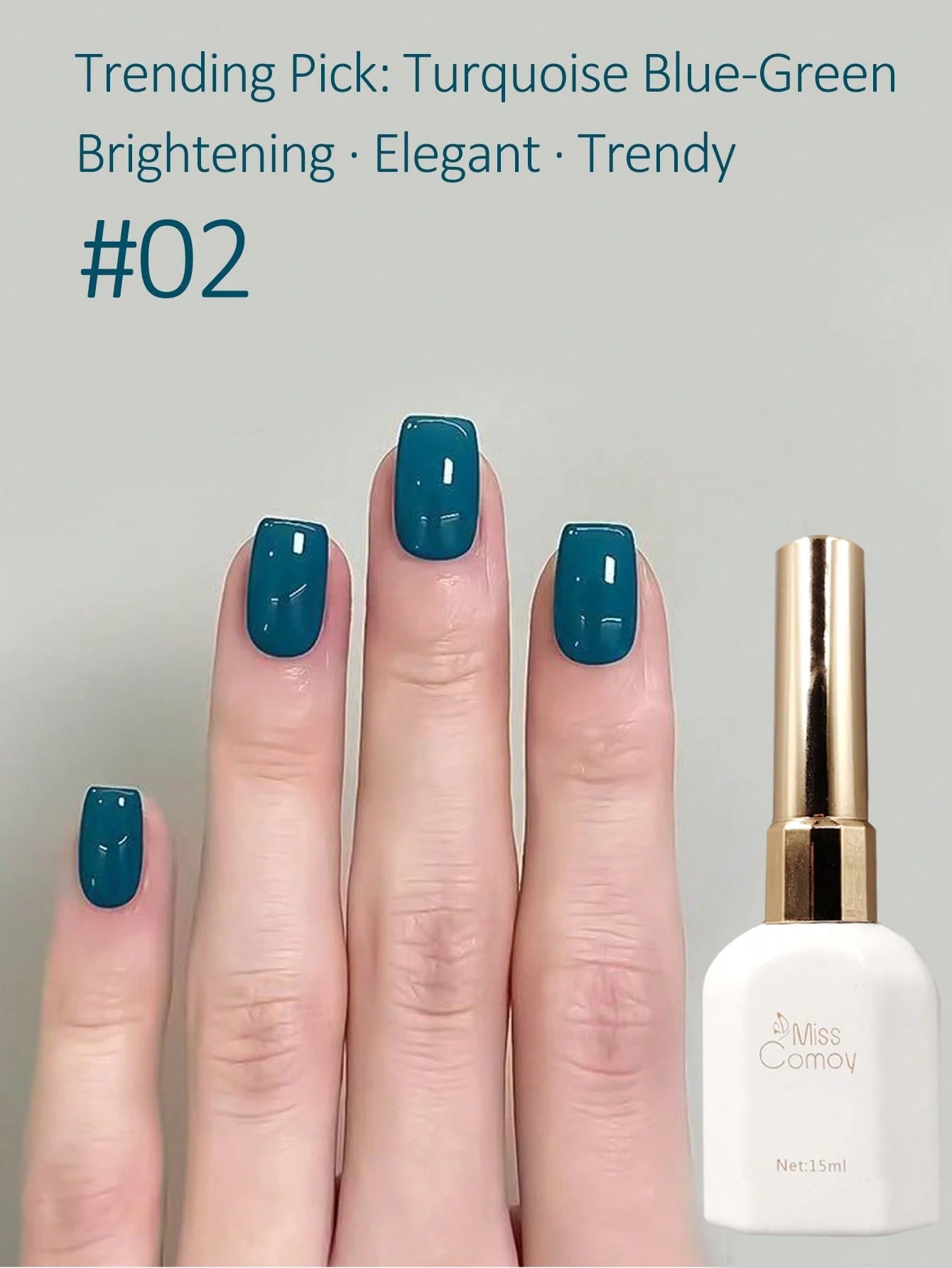 Turquoise Blue-Green Nail Polish Gel 2026 New Peacock Blue Professional Nail Salon Gel
