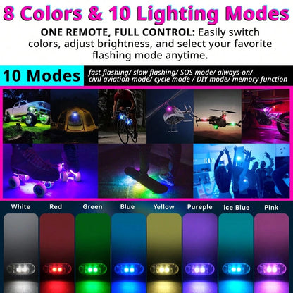 Tutu Car Led Light Set Of 4 Rechargeable RGB Car Footwell Lights Wireless Remote Control Interior Ambient LED Accent Lamps 8 Colors 10 Modes No Wiring Waterproof Front Rear Seat Floor Console Glow For