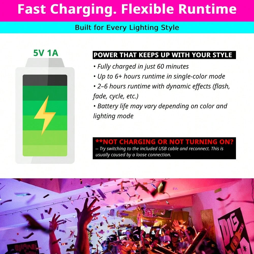 Tutu Car Led Light Set Of 4 Rechargeable RGB Car Footwell Lights Wireless Remote Control Interior Ambient LED Accent Lamps 8 Colors 10 Modes No Wiring Waterproof Front Rear Seat Floor Console Glow For