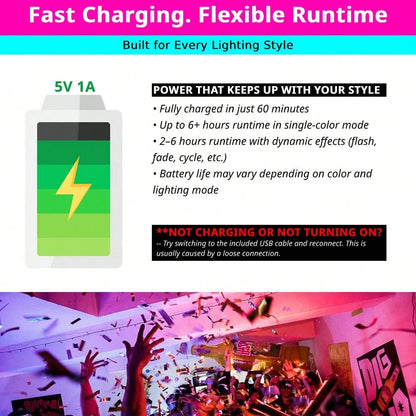 Tutu Car Led Light Set Of 4 Rechargeable RGB Car Footwell Lights Wireless Remote Control Interior Ambient LED Accent Lamps 8 Colors 10 Modes No Wiring Waterproof Front Rear Seat Floor Console Glow For