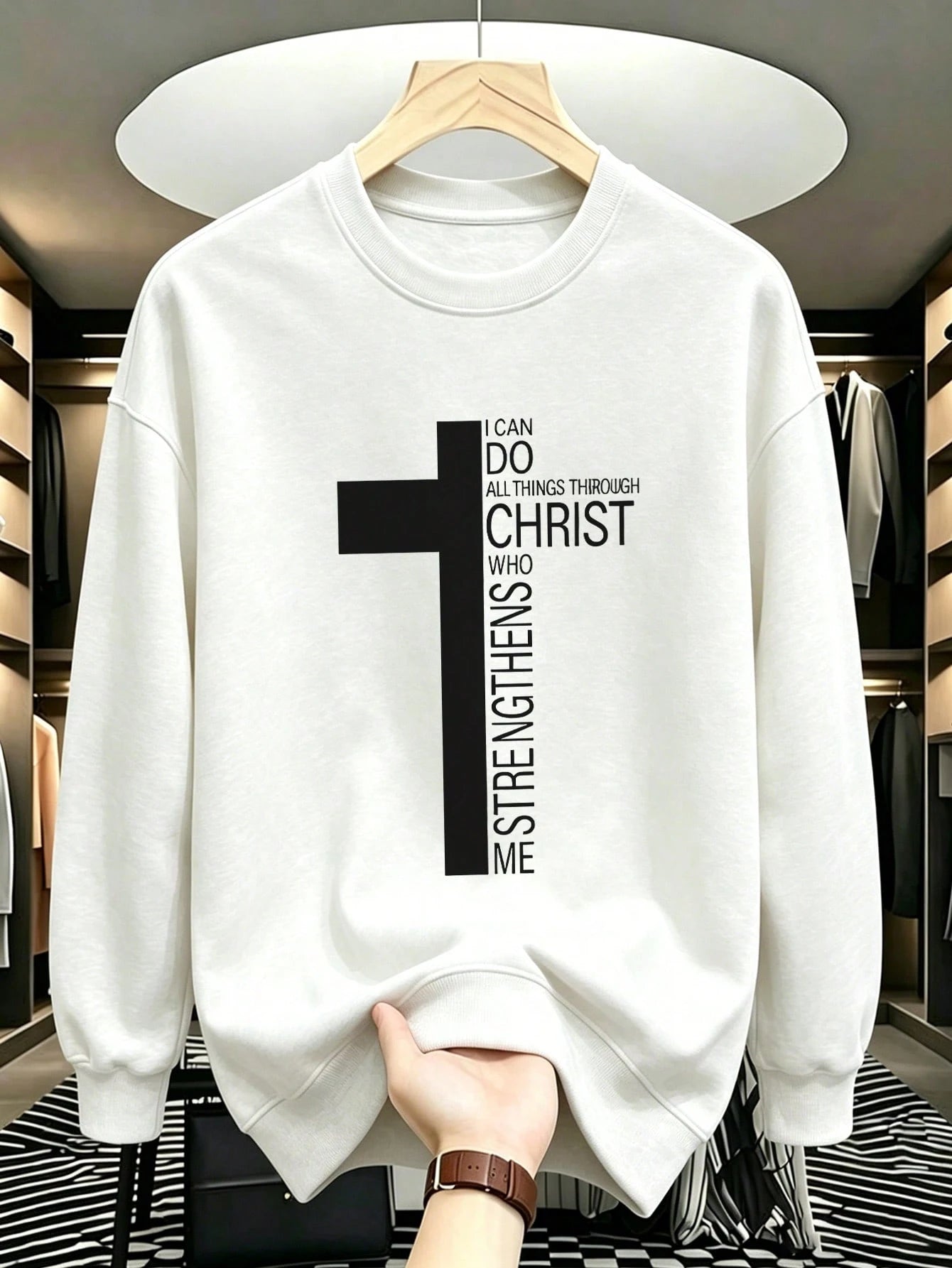Tween Boy Warm Crewneck Sweatshirt, Kids' Autumn/Winter Long Sleeve Top, Student Casual Wear, Street/Casual/Designer/Daily/Sporty/Fashion/Preppy