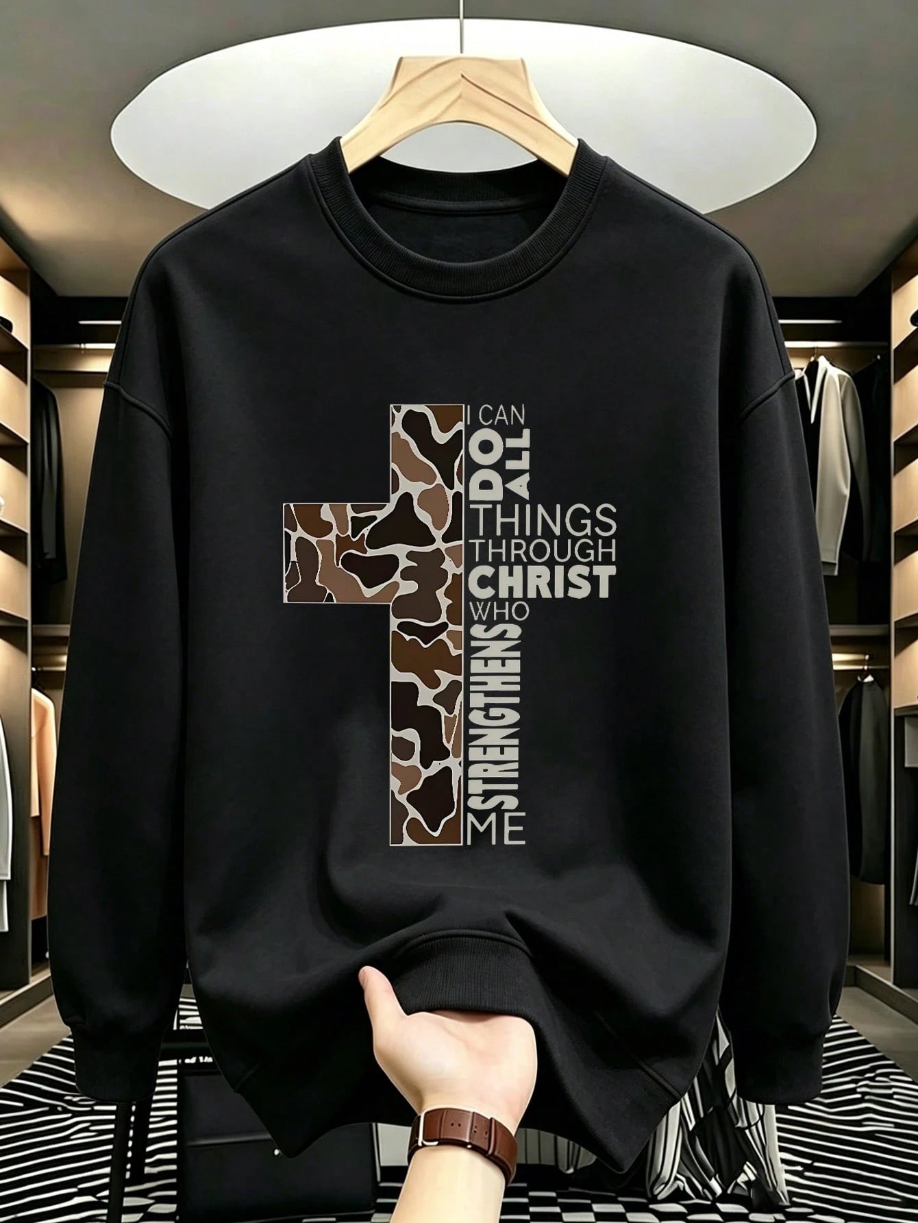 Tween Boy Warm Crewneck Sweatshirt, Kids' Autumn/Winter Long Sleeve Top, Student Casual Wear, Street/Casual/Designer/Daily/Sporty/Fashion/Preppy