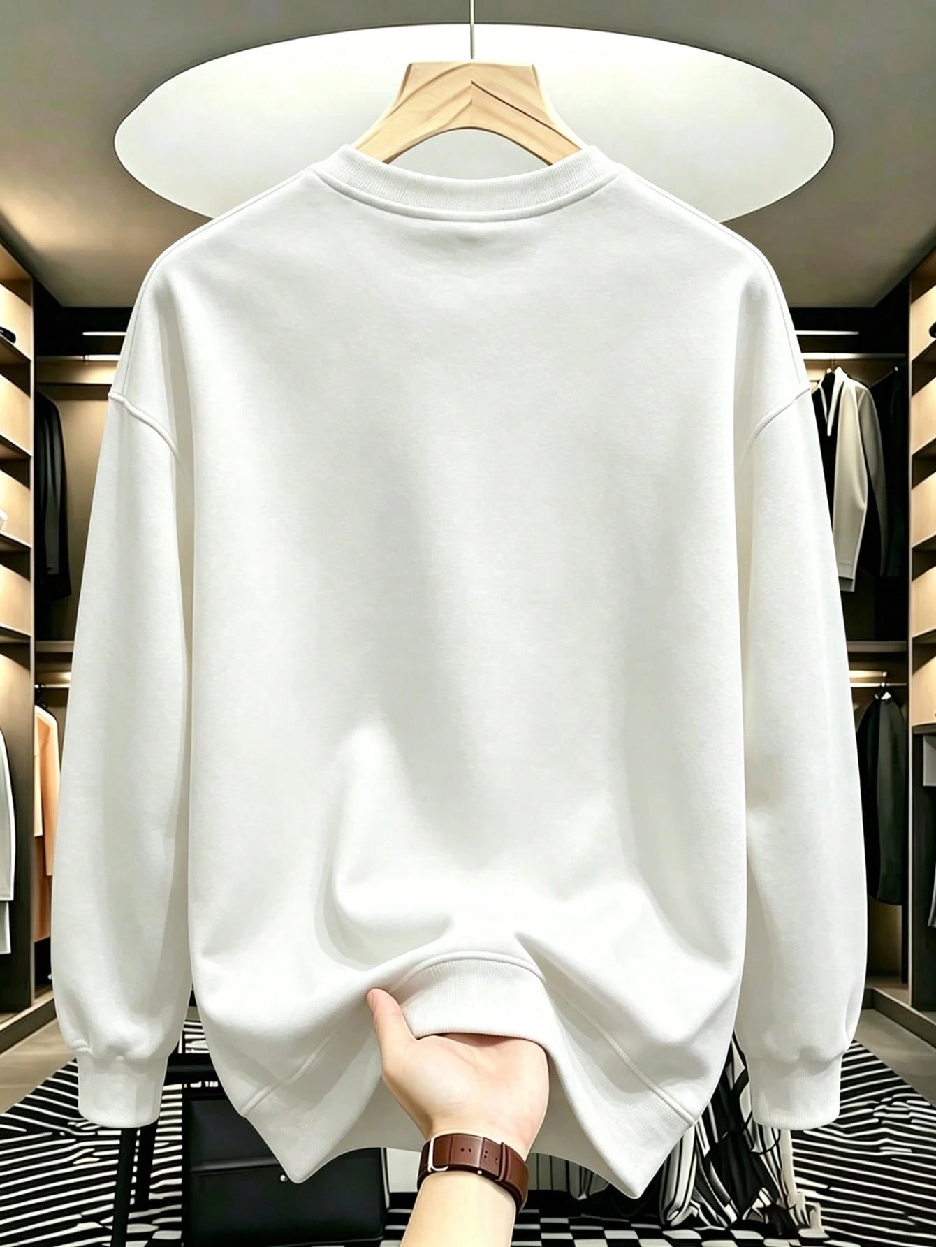 Tween Boy Warm Crewneck Sweatshirt, Kids' Autumn/Winter Long Sleeve Top, Student Casual Wear, Street/Casual/Designer/Daily/Sporty/Fashion/Preppy