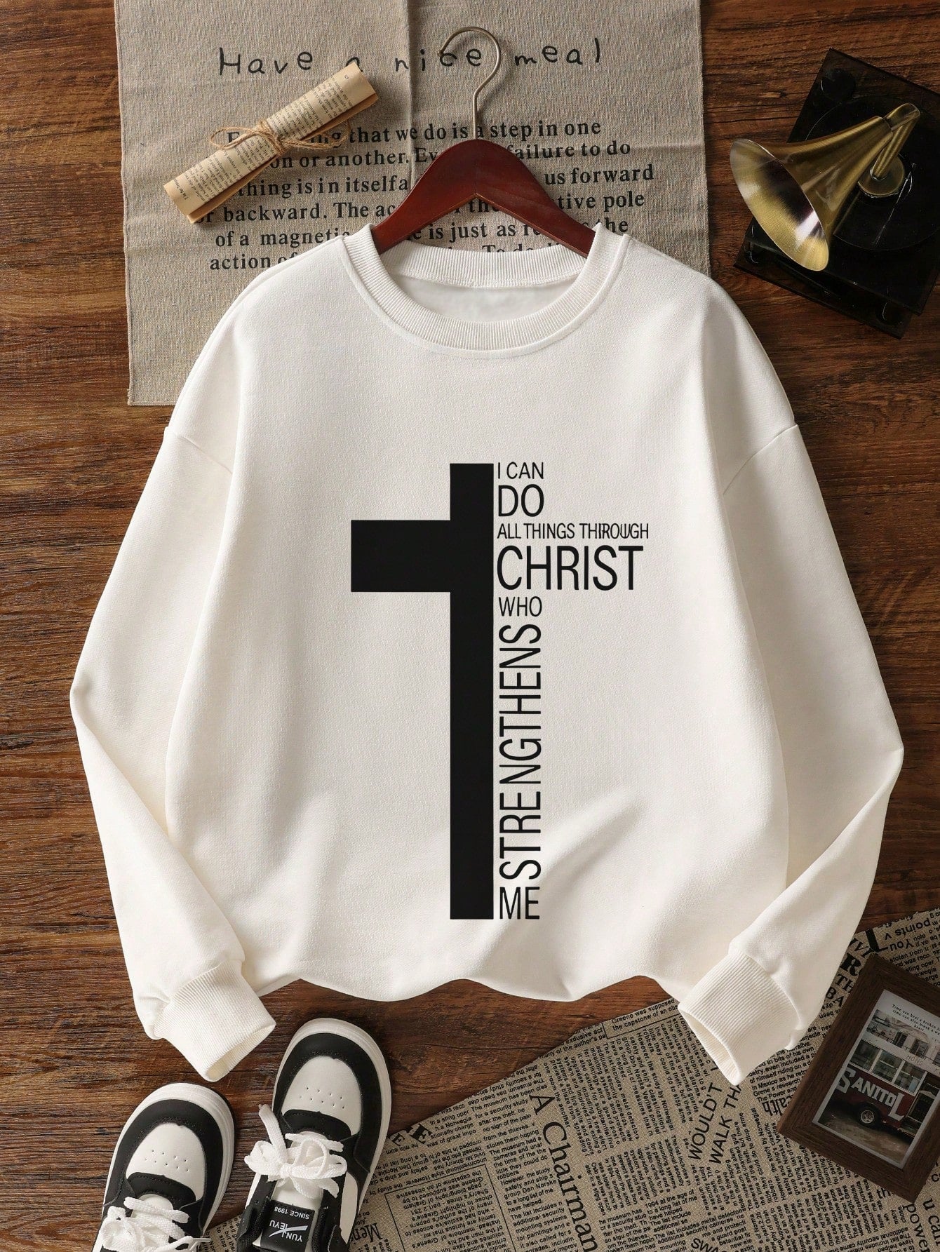 Tween Boy Warm Crewneck Sweatshirt, Kids' Autumn/Winter Long Sleeve Top, Student Casual Wear, Street/Casual/Designer/Daily/Sporty/Fashion/Preppy