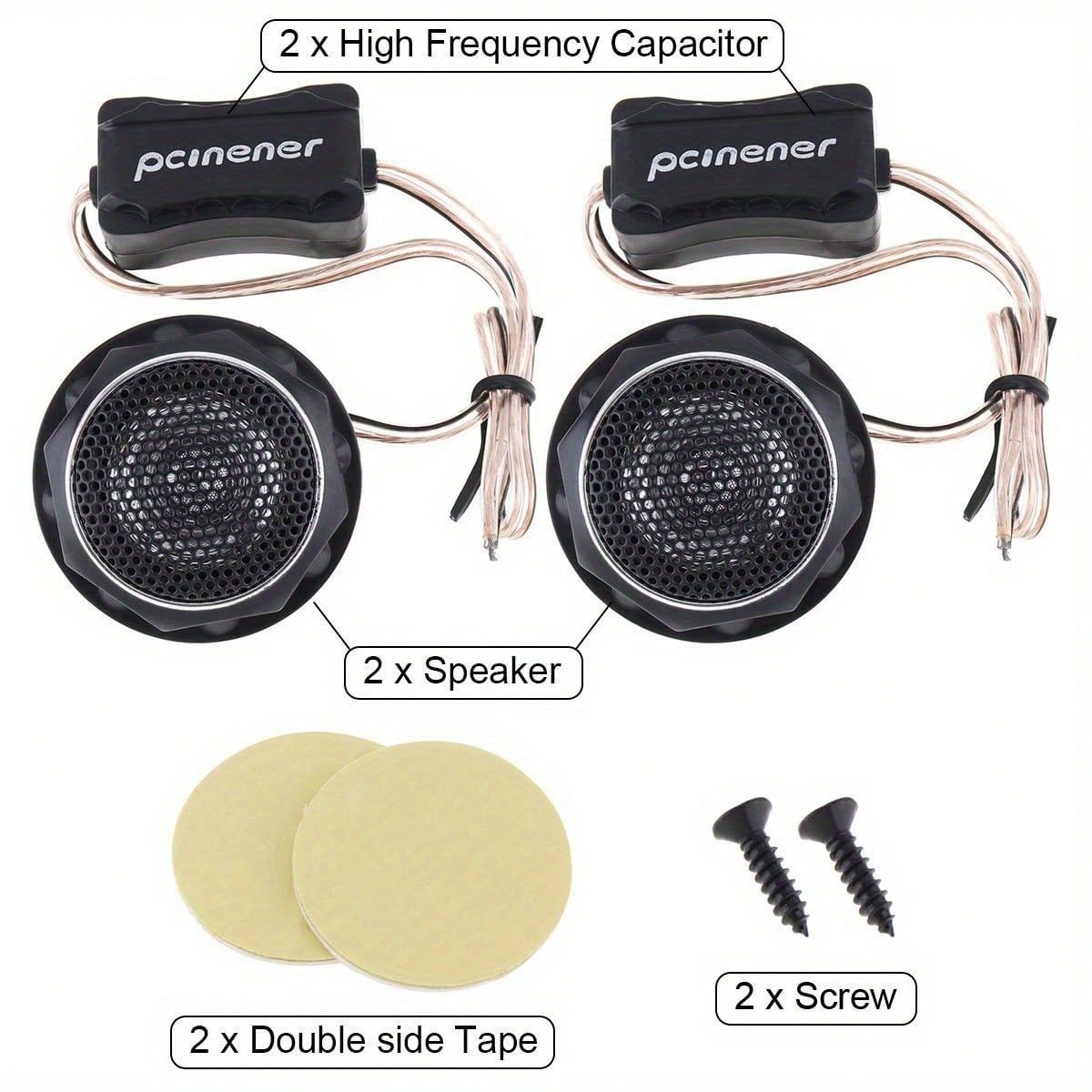 Two 140W T280 High-Efficiency Speakers For Sound System-Black, 12W, 36V, Thermoplastic Polyester, Embedded, High-Resolution Audio, Adaptive, Audio Accessories| Modern Speakers| Durable Speakers