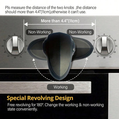 TWO DADS 1pc Child Safety Lock Oven Lock Heat-Resistant Material Easy To Install And Use No Tools Required Prevent Burns For Babies Suitable For Oven Use Kitchen Safety Product Grey/Black/Beige
