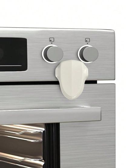 TWO DADS 1pc Child Safety Lock Oven Lock Heat-Resistant Material Easy To Install And Use No Tools Required Prevent Burns For Babies Suitable For Oven Use Kitchen Safety Product Grey/Black/Beige