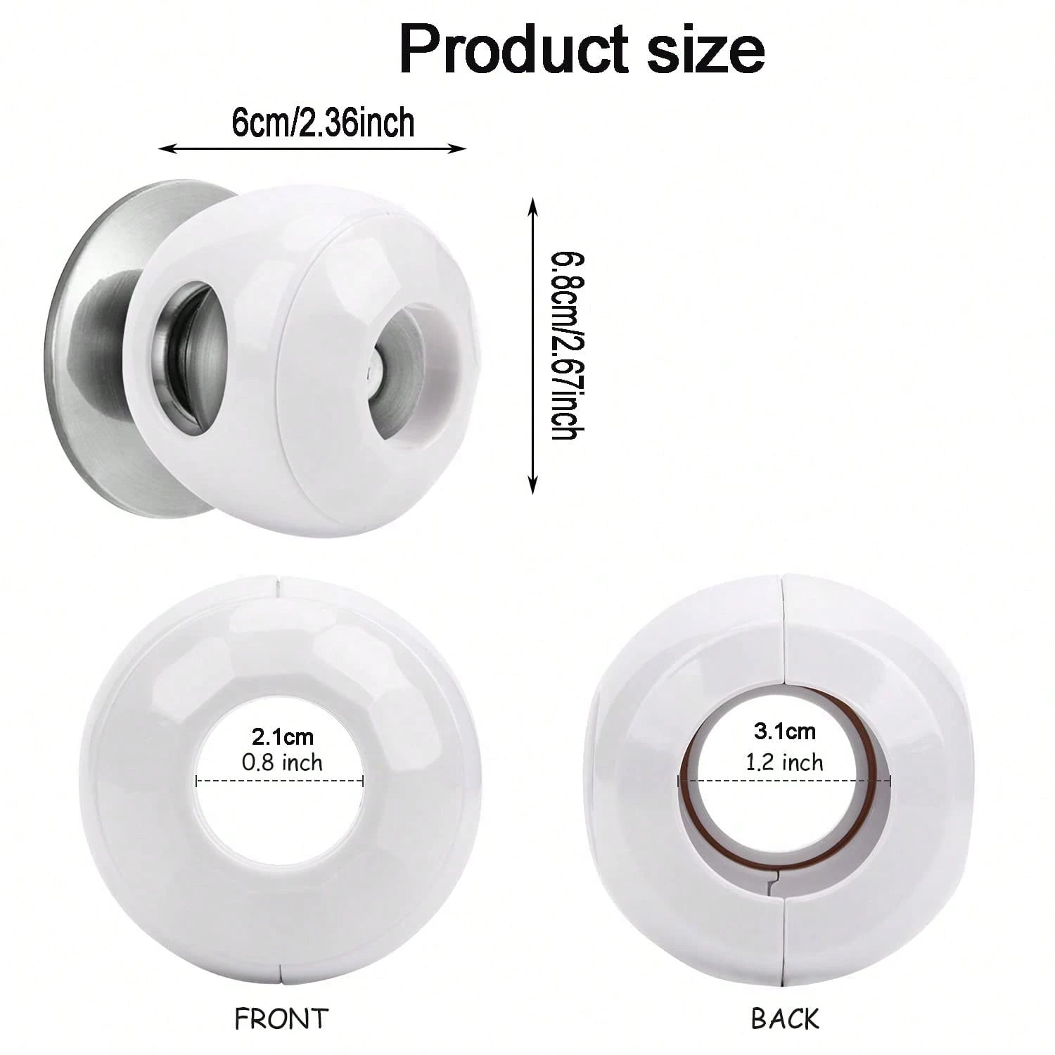 TWO DADS 2pcs Child Door Handle Covers, Baby Door Lock, Door Handle Child Safety Guard, White/Black/Grey/Coffee